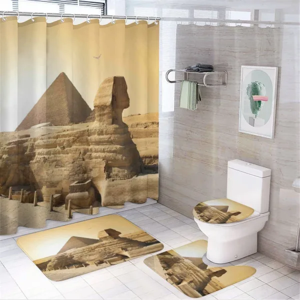 Egptian Pyramids on a shower curtain