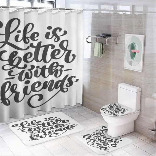 Friendship Love on a shower curtain