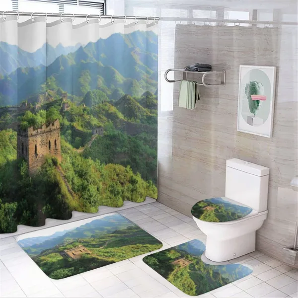 Idyllic Scenery on a shower curtain