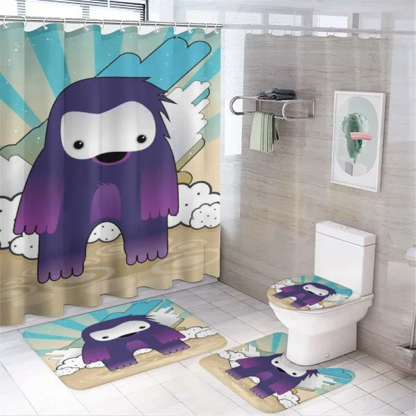 Japanese Manga Monster on a shower curtain
