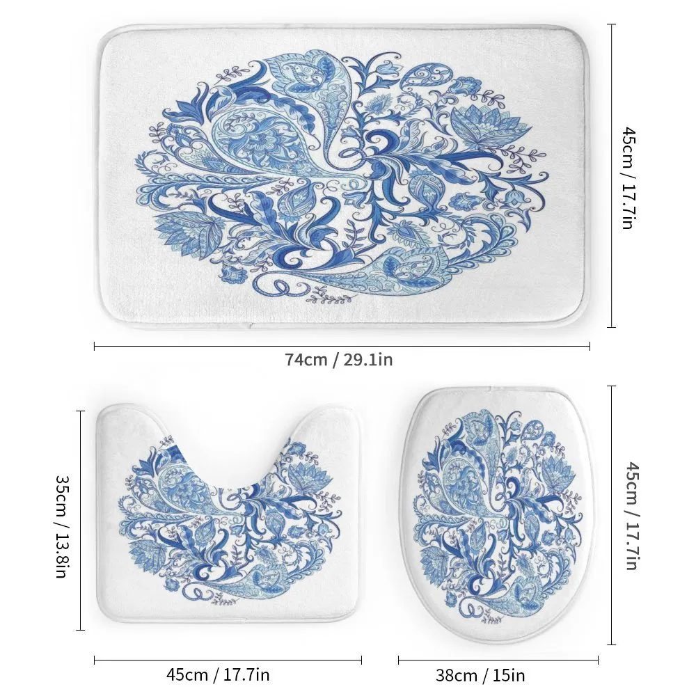 Paisley Circle in Blue — Detail 1