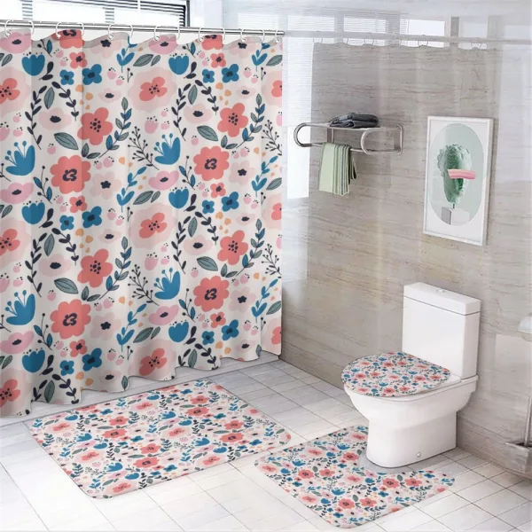 Pastel Summer Field Art on a shower curtain