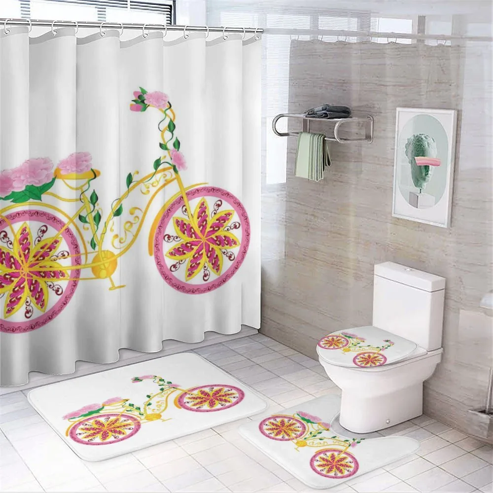 Pink Bike Floral Ornament — Your design