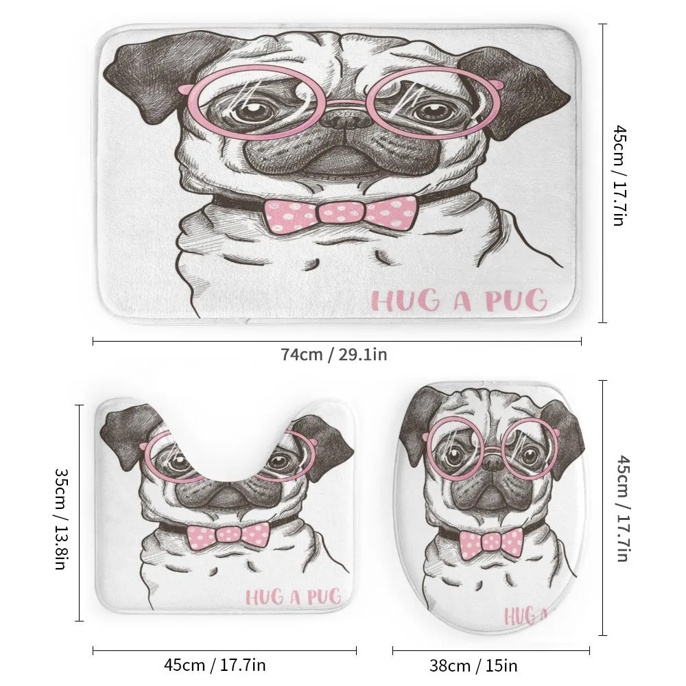 Pug with Bow Glasses — Detail 1