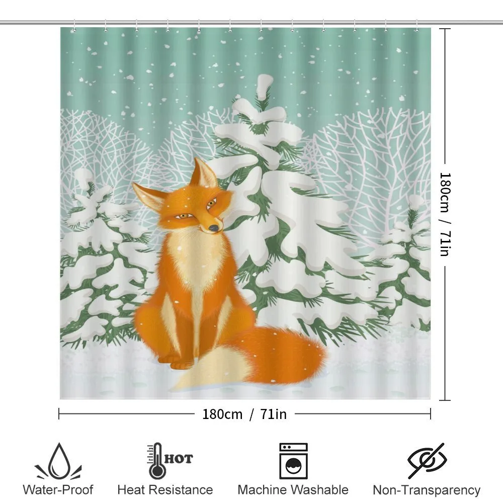 Red Fox Winter Forest Xmas — Detail 2