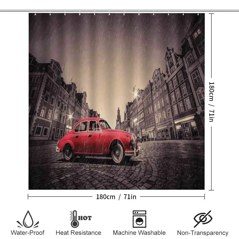 Retro Car on Cobblestone Road — Detail 2