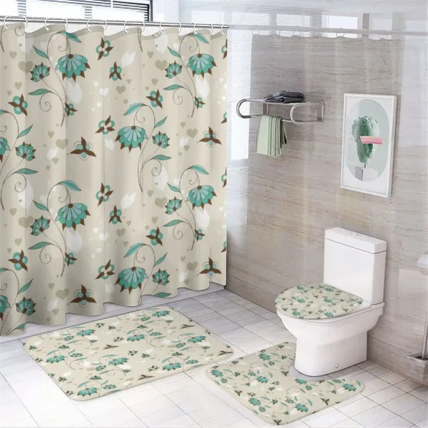 Romantic Little Hearts on a shower curtain