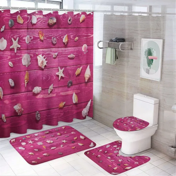 Seashells Vintage on a shower curtain
