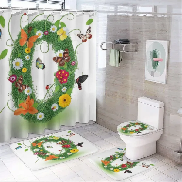 Springtime Butterflies on a shower curtain