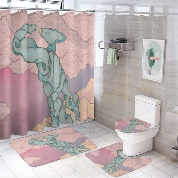 Artwork Sci-fi Robot on a shower curtain