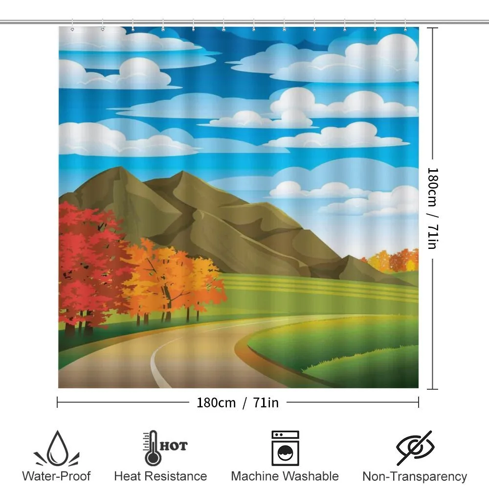 Autumn Road Trees Leaves — Detail 2
