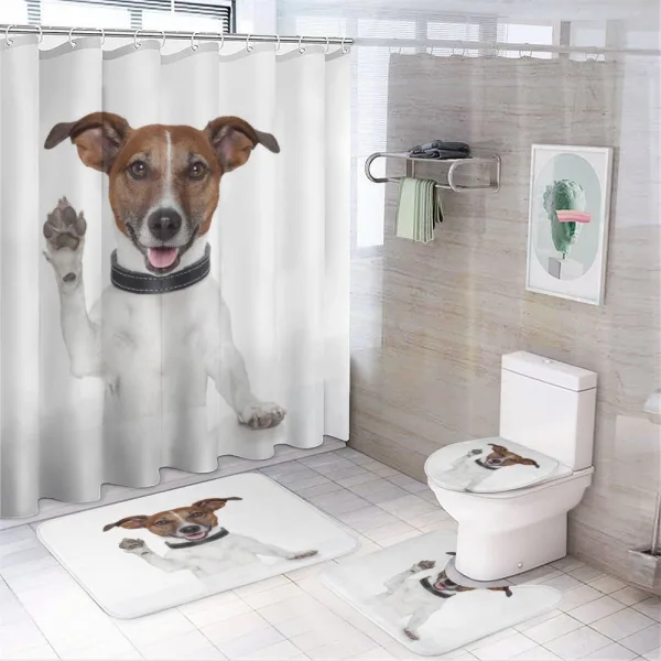 Baby Dog Animal Lover on a shower curtain