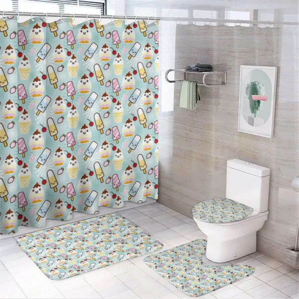 Cupcake Faces on a shower curtain