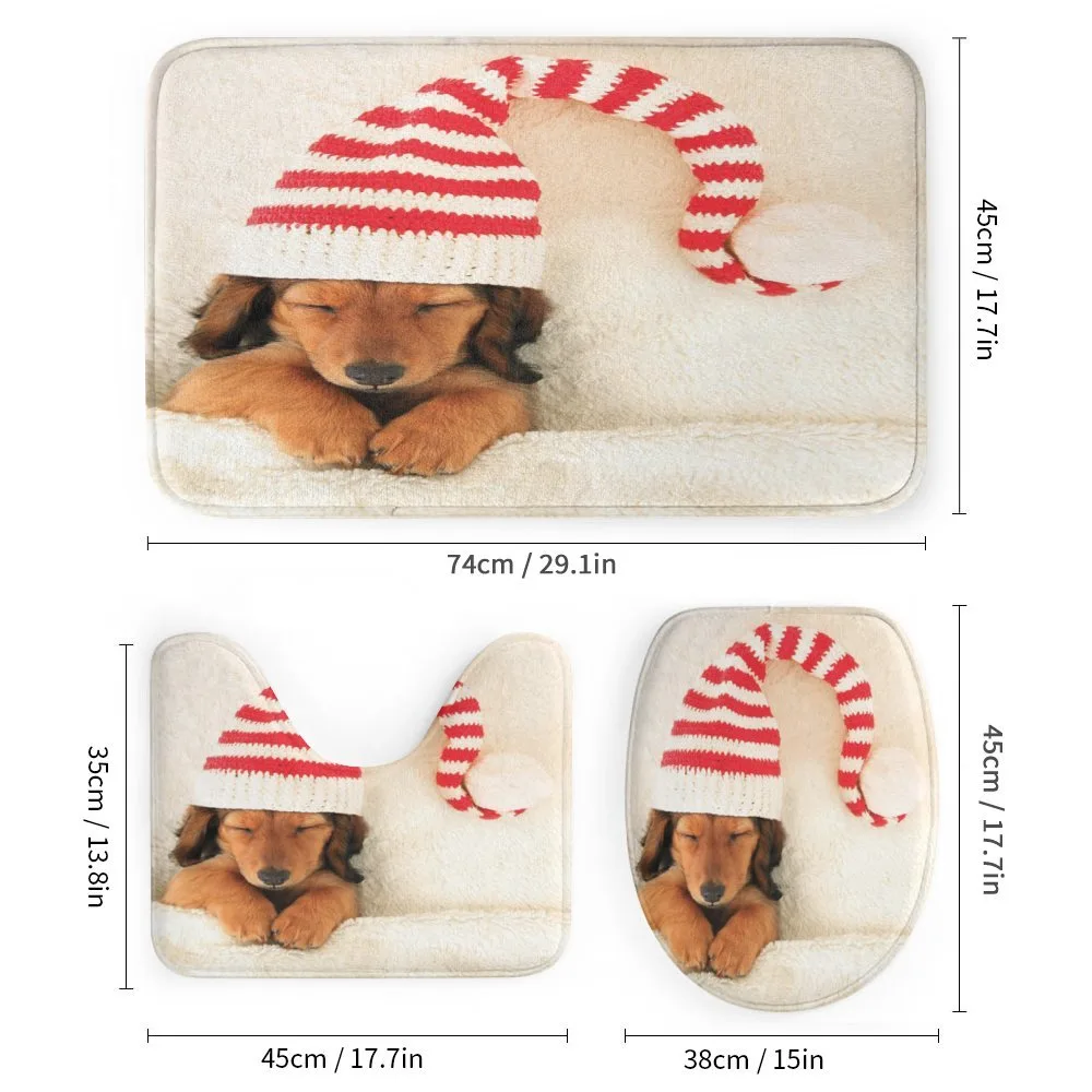 Dog in Christmas Elf Hat — Detail 1