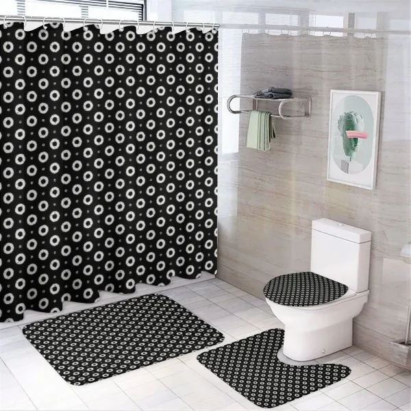 Donut Shapes on a shower curtain