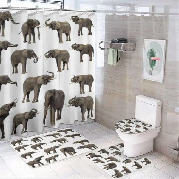 Elephants Tusk Ear on a shower curtain