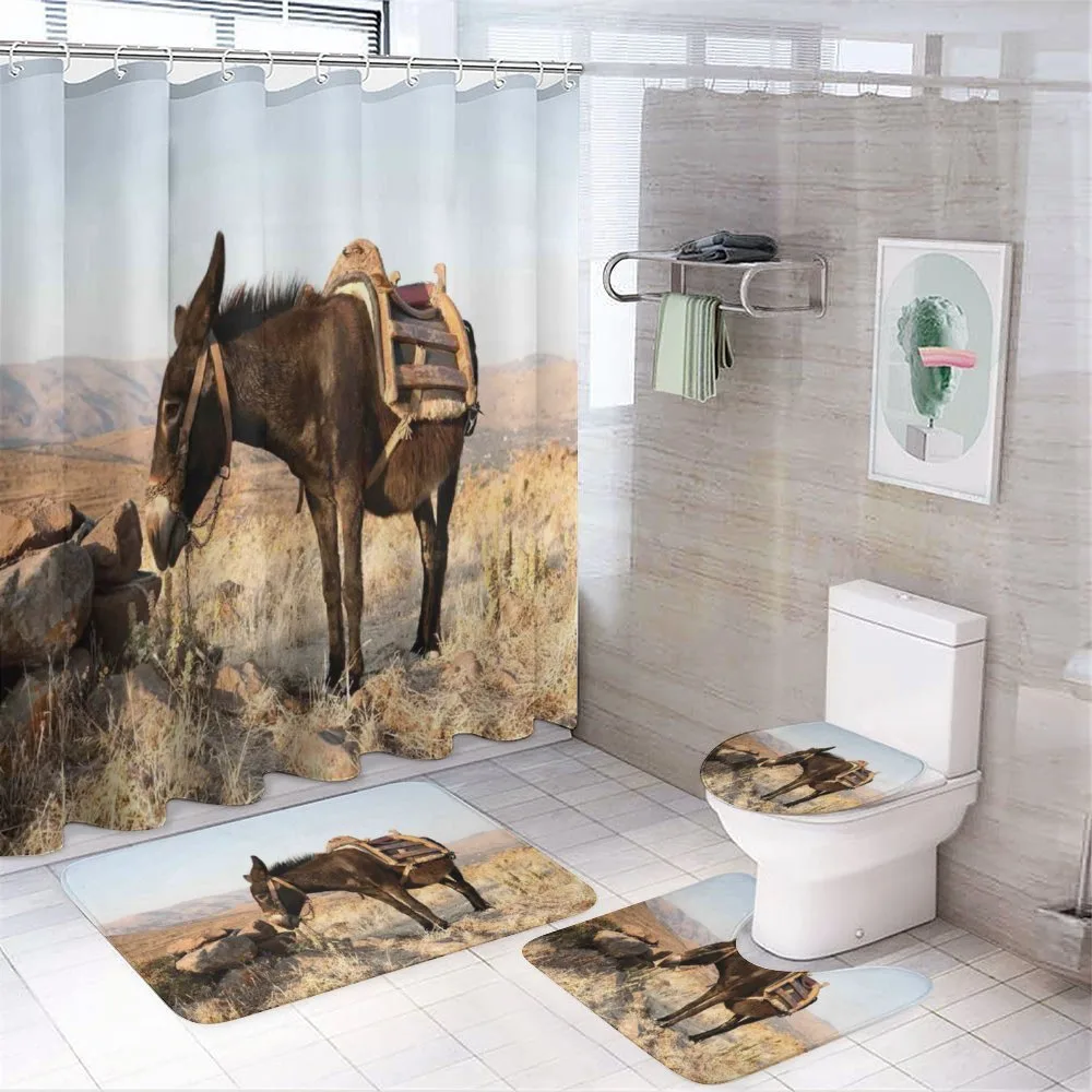 Greek Donkey in Mountains — Your design