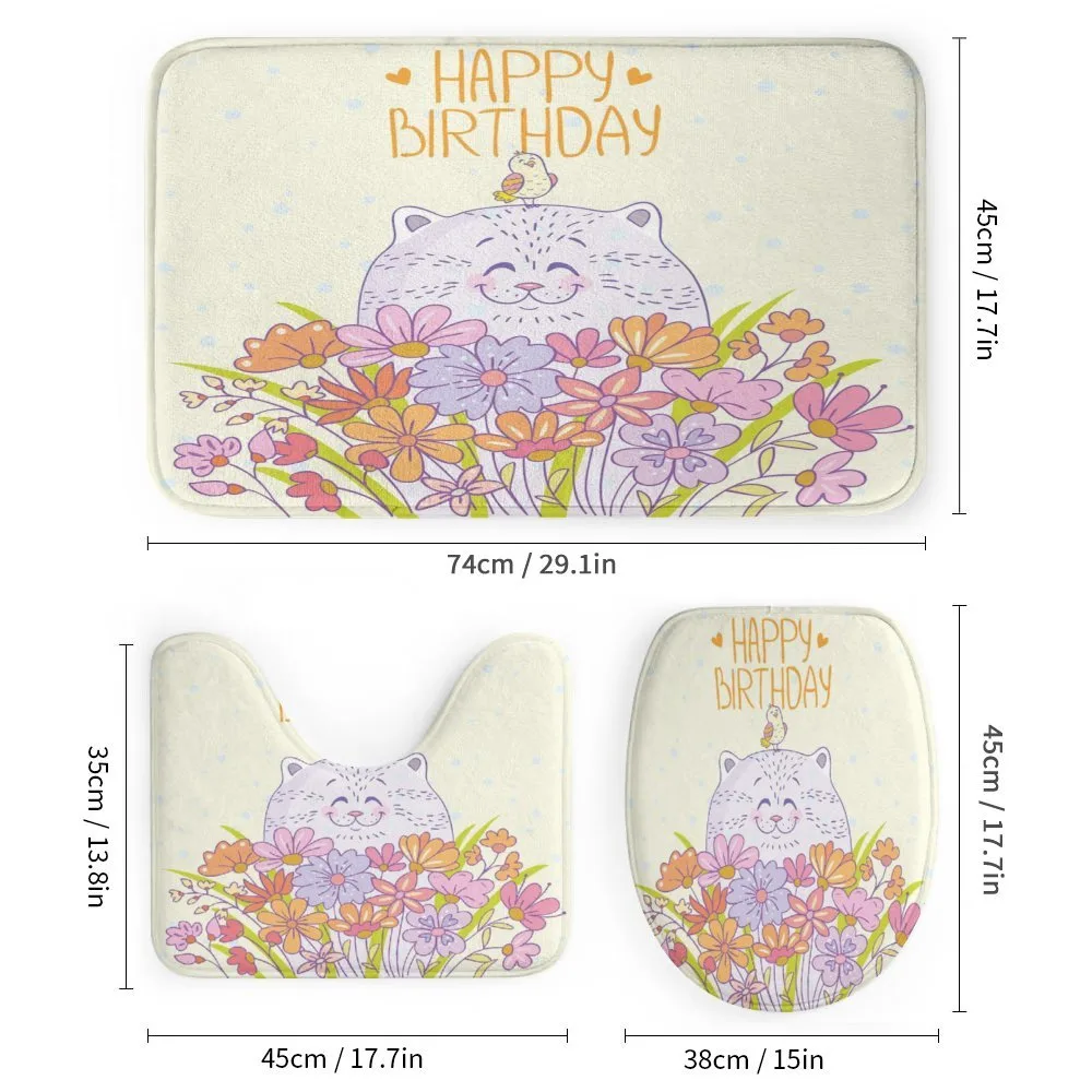 Happy Cat Bird Flowers — Detail 1