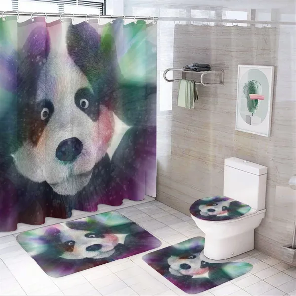 Psychedelic Panda on a shower curtain