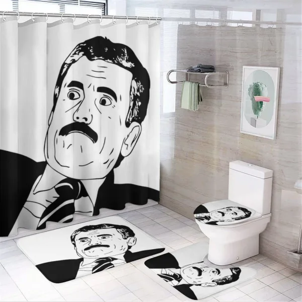 Reaction Human Comics on a shower curtain