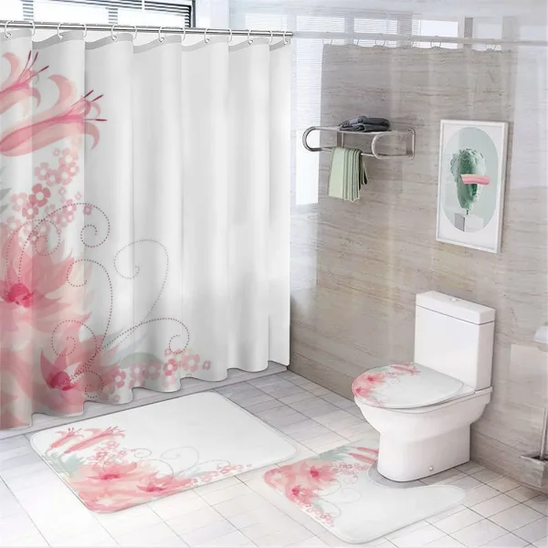 Romance Watercolor on a shower curtain