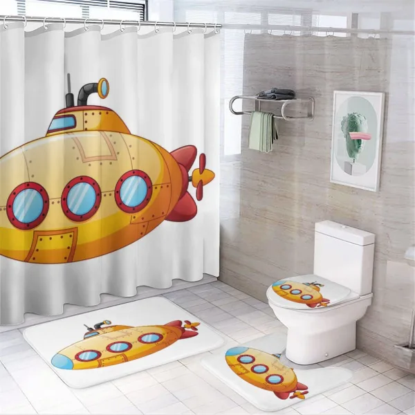 Sea Cartoon on a shower curtain