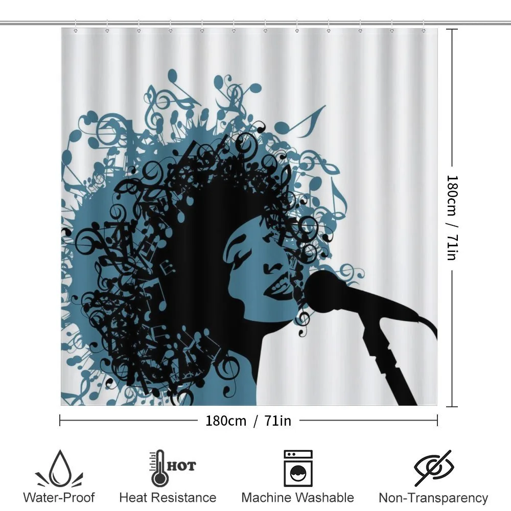 Singer Afro Music Note Hair — Detail 2