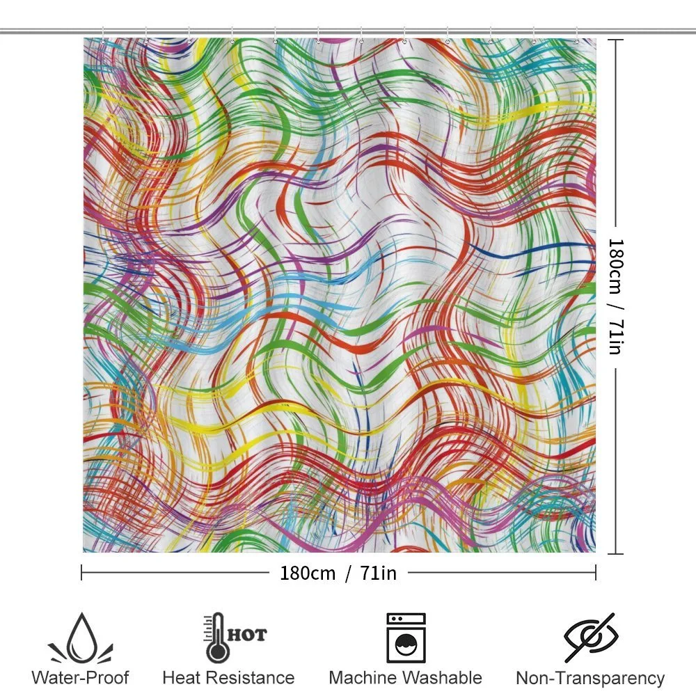 Wavy Colorful Stripes — Detail 2