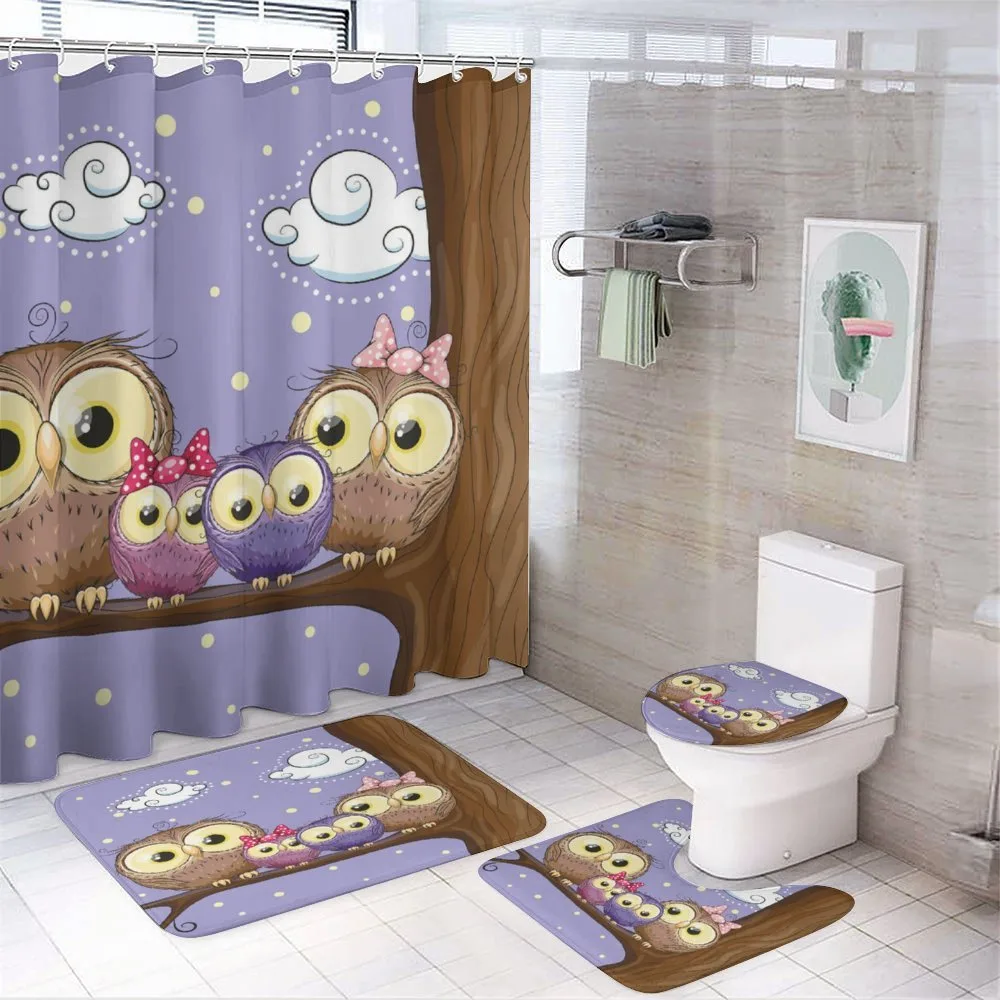 Cartoon Style Owl Family — Your design