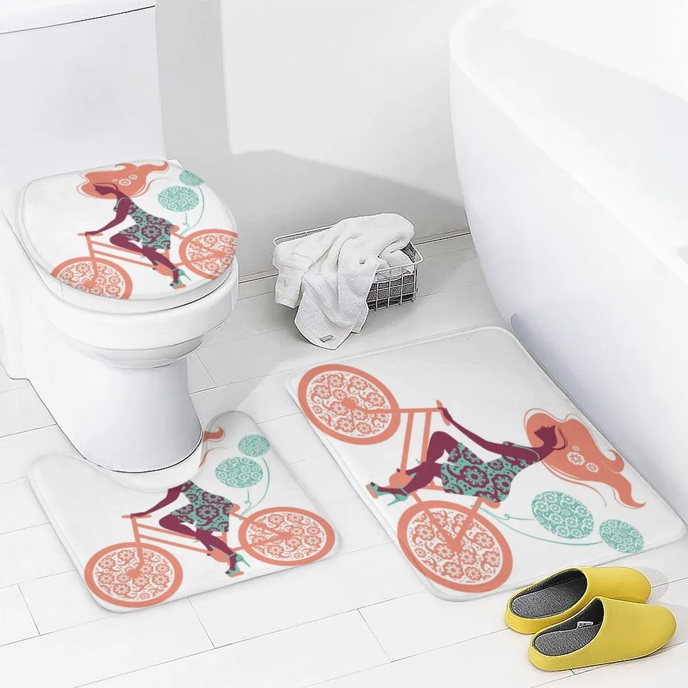 Coral Flowers Bikes Girl — Detail 3