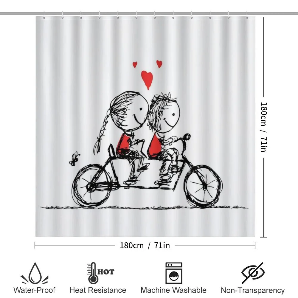 Couple Cycling Together — Detail 2