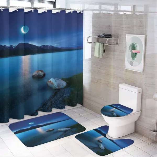 Fantasy Midnight Moon on a shower curtain