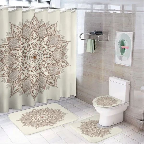 Flower Lace on a shower curtain