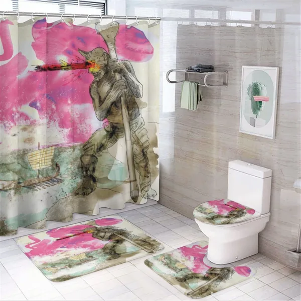 Greek Mythical on a shower curtain