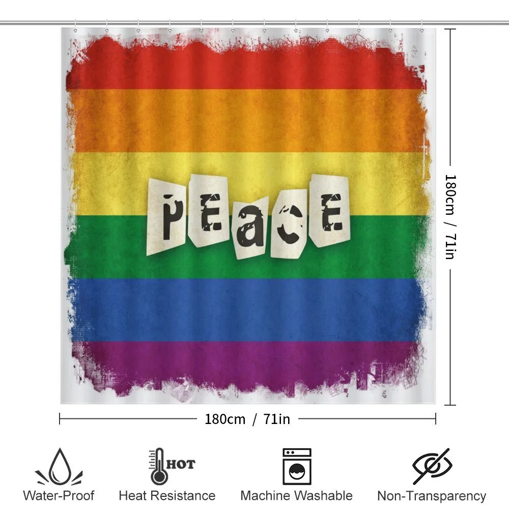 Grunge Flag Peace Word — Detail 2