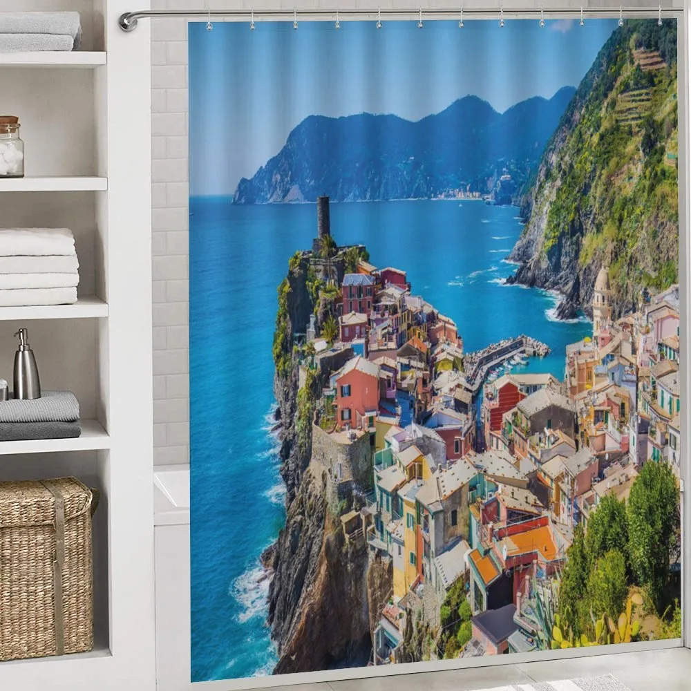 Italy Houses Cliff and Sea — Detail 4