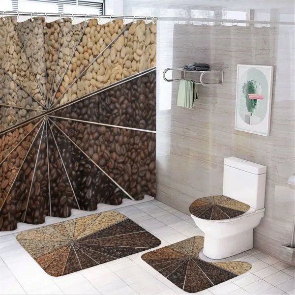Many Varieties of Beans on a shower curtain