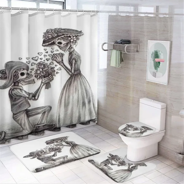 Mariage on a shower curtain