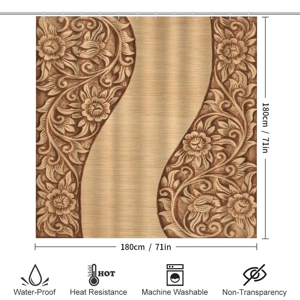Monochrome Tones Ornate Wood — Detail 2