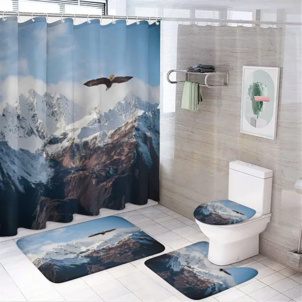 Mountain Flying Eagle on a shower curtain