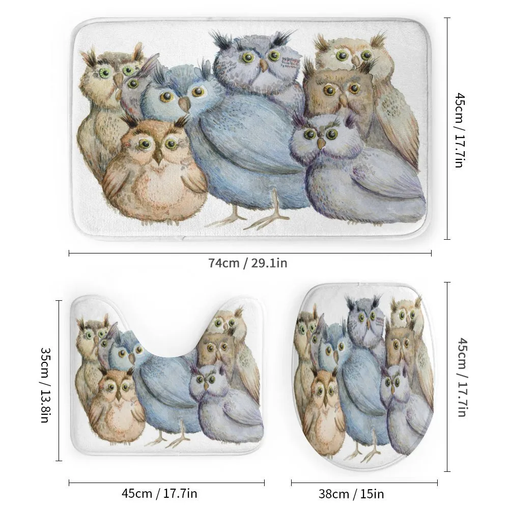 Owl Family Portrait Art — Detail 1