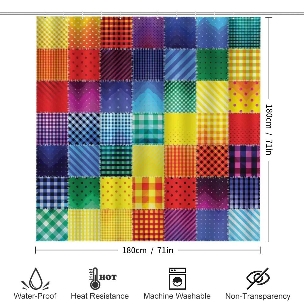 Rainbow Retro Patchwork — Detail 2