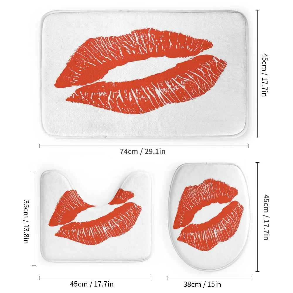 Red Lips Kiss Mark Grunge — Detail 1