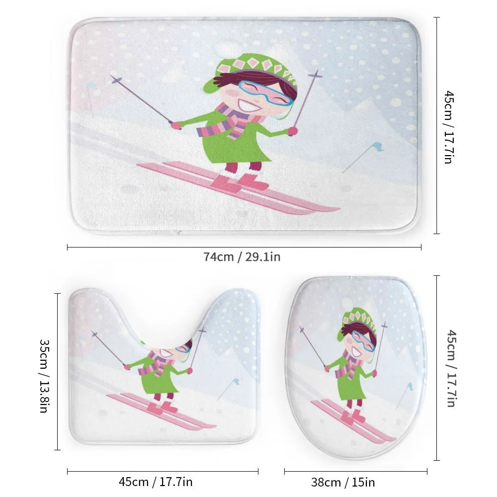 Skiing Girl Snow — Detail 1