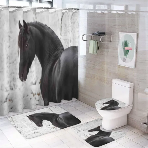Snowy Winter Scenery on a shower curtain