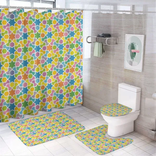 Star and Fractal Shape on a shower curtain