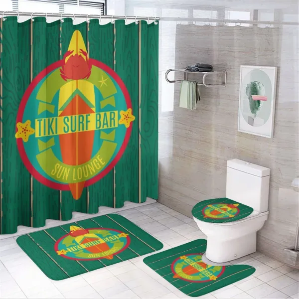 Surf Bar Holiday on a shower curtain