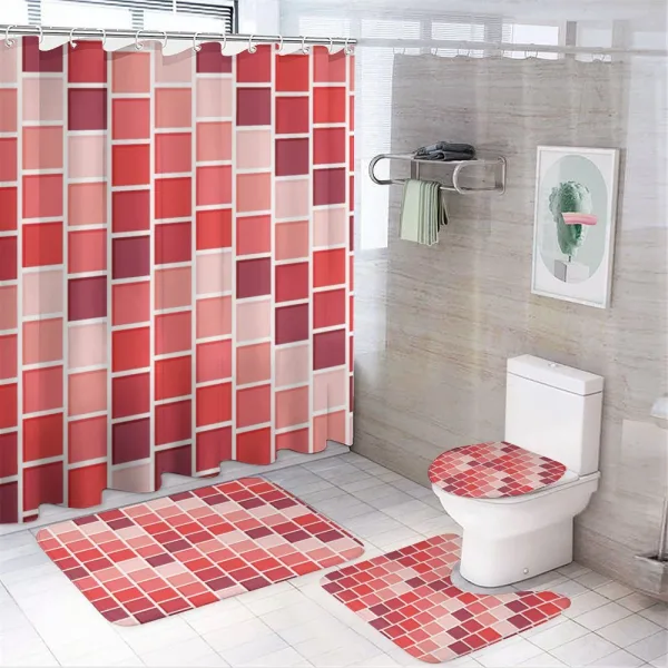 Tile Rectangle Square on a shower curtain