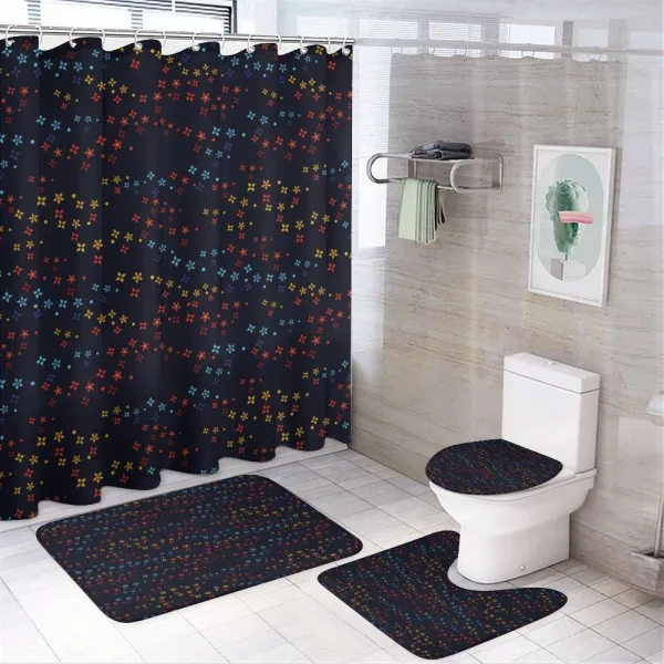 Vibrant Stars Flowers on a shower curtain