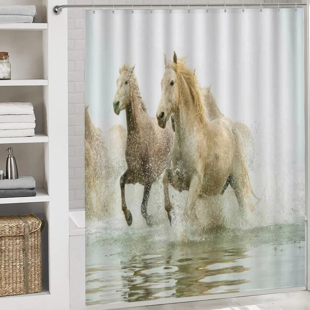 Camargue Horses in Water — Detail 4